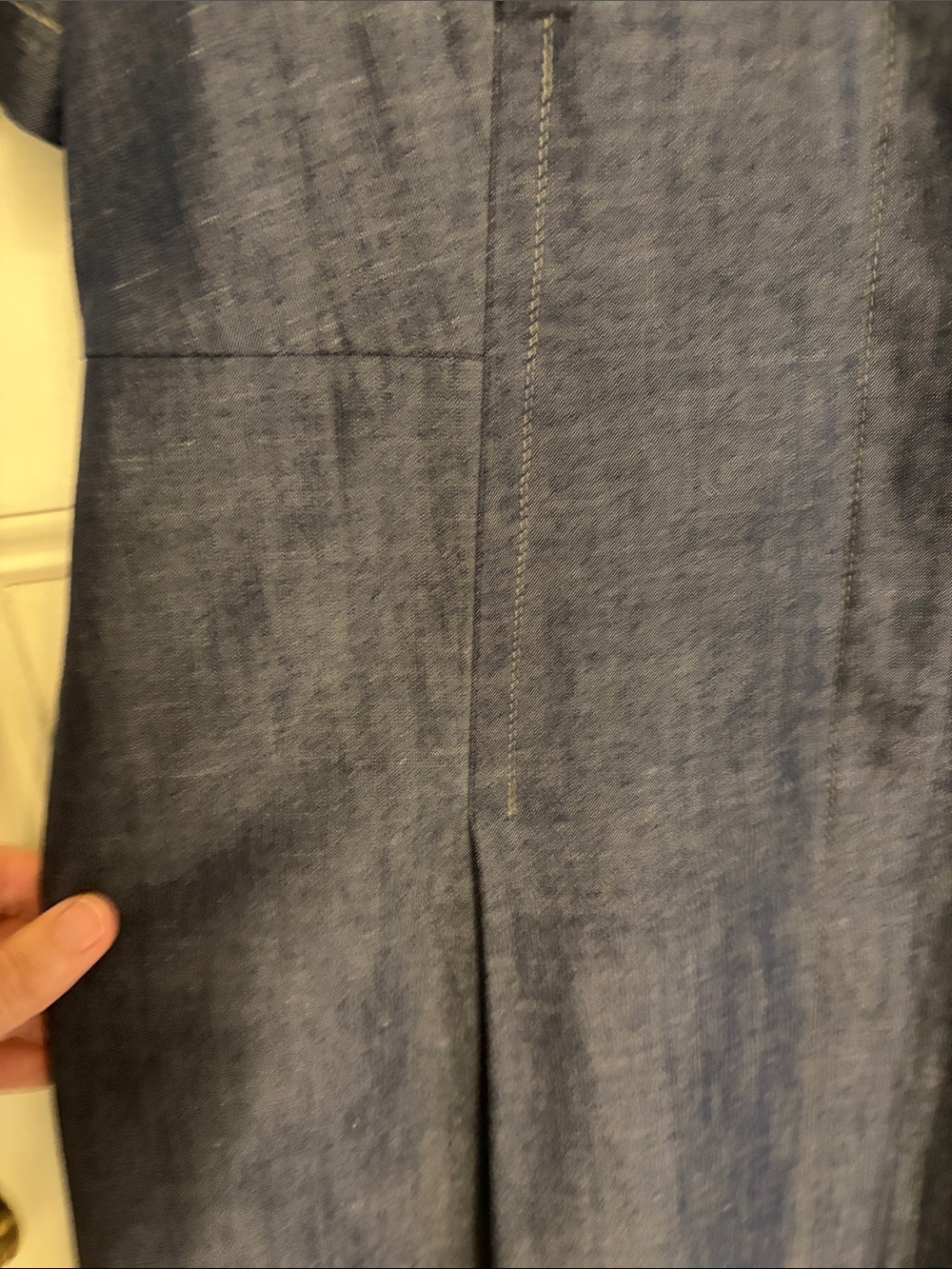 Vince Navy Short-Sleeve Midi Shirt Dress with Collar NWT - Picture 10 of 16